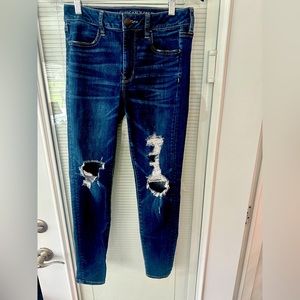 American Eagle Super Stretch Distressed Jeans for ladies